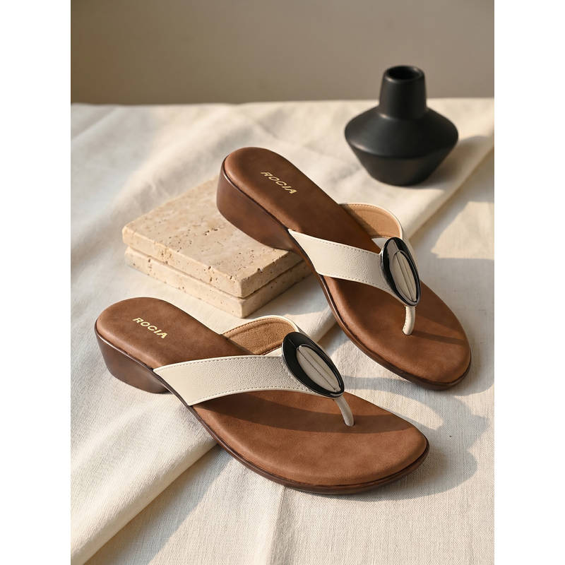 ROCIA By Regal Grey Women Basic Flat Sandals (EURO 36)