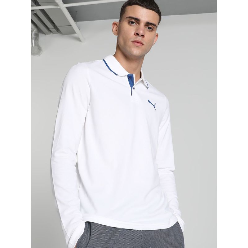 Puma Clutch Shooting Mens White Polo Shirt