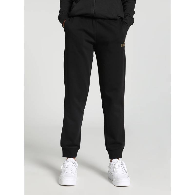 Puma Essentials+ Metallic Women's Black Pants (XL)