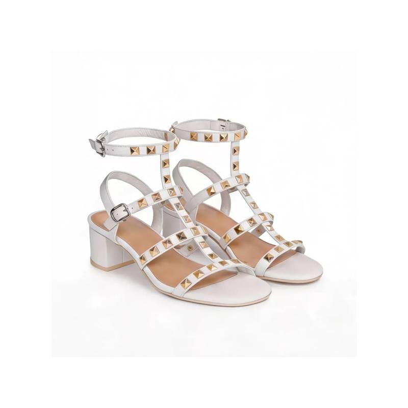 AUZORI Women White Leather Gladiators (EURO 36)