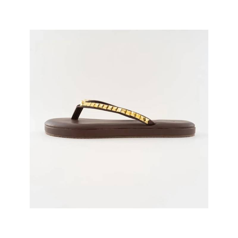AUZORI Women Brown Leather Sandals (EURO 36)