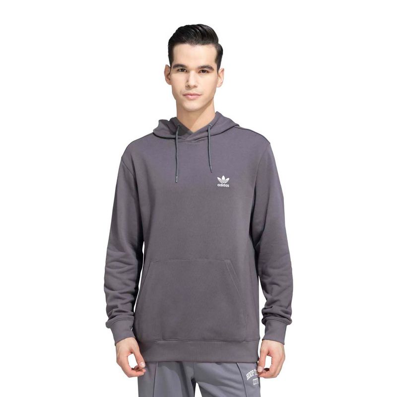 adidas Originals Grey Cotton Full Sleeves Training Hoodie (S)