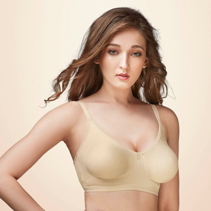 Trylo Candis Women Full Cup Bra - Nude (34C)