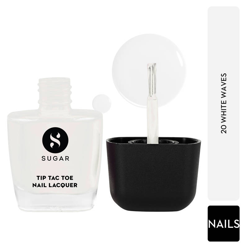 SUGAR Tip Tac Toe Nail Lacquer Classic - 20 White Waves