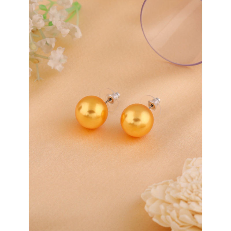 Alize&eacute; 18K Gold Freshwater Pearl Earrings