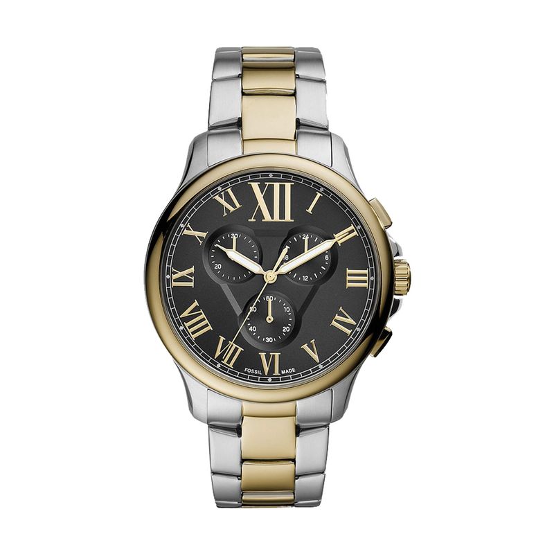 Monty chronograph hotsell black leather watch