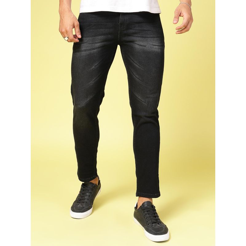 RIGO Men Ankle Fit Black Jeans (36)