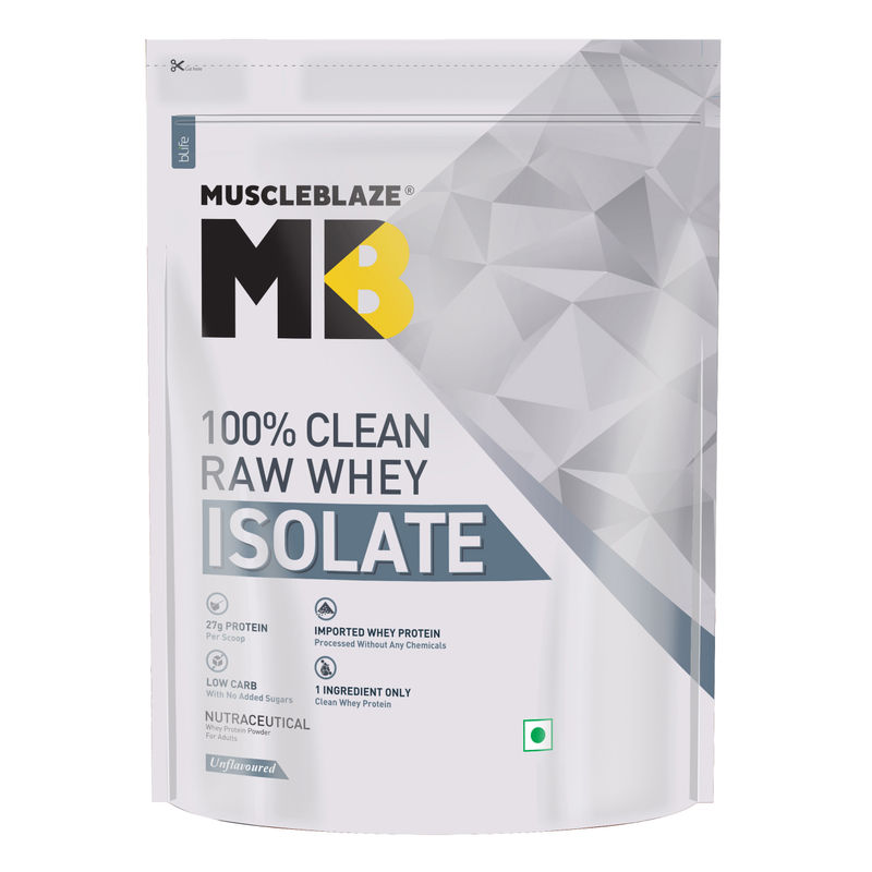 MuscleBlaze 100% Raw Whey Isolate - Unflavoured