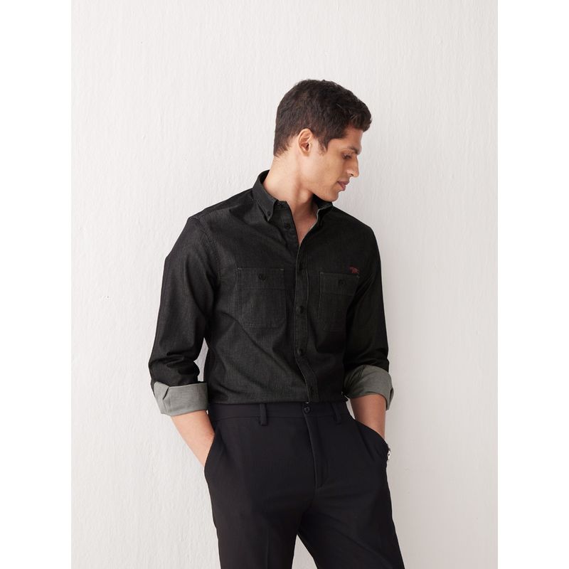 Andamen Onyx Black Shirt Regular Fit (M)
