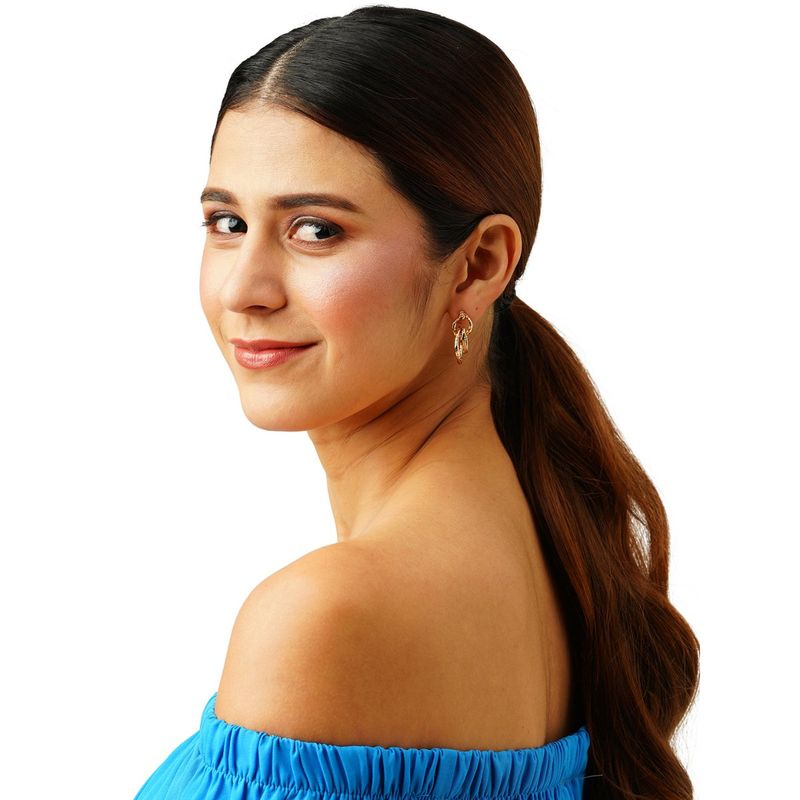 Buy Accessorize London Women's Interlocking Stud Drop Earrings Online