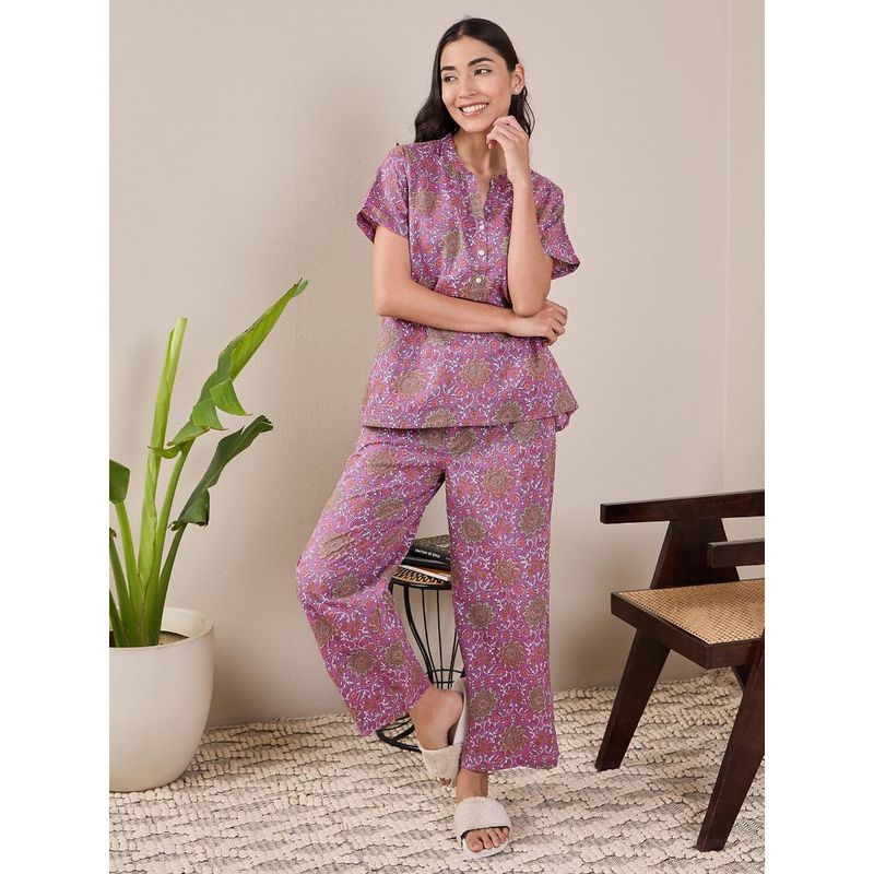 July Nightwear Women Pink Top and Pyjama (Set of 2) (S)