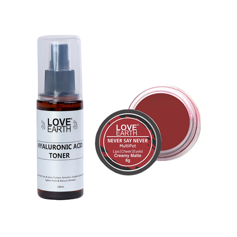 Love Earth Lip Tint & Cheek Tint Never Say Never + Hyaluronic Acid