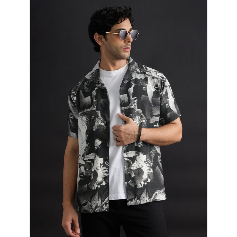 The Souled Store Official Ben 10: Alien Black Men Holiday Shirt (M)