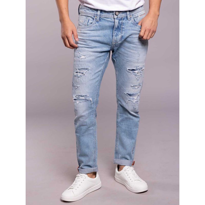 ROOKIES Dark Blue 5 Pocket Low-Rise Ankle Length Jeans (30)