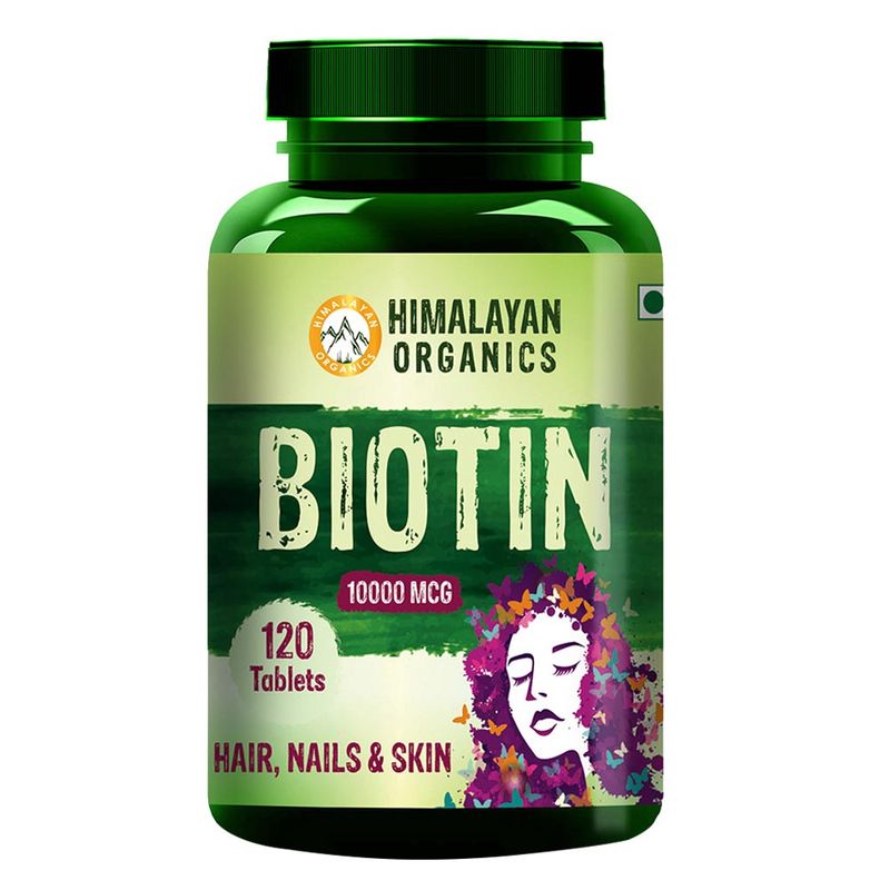 himalayan organics biotin 120 tablets