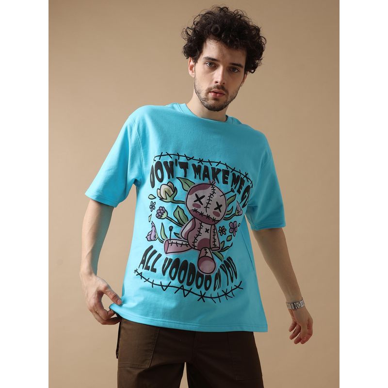 VUDU Voodoo Doll Blue Oversized T-Shirt (S)