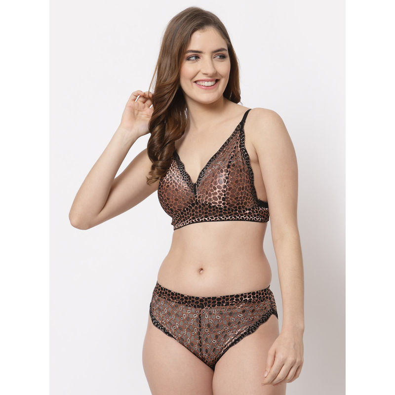 Cukoo Lacy Copper Bra and Panty (Set of 2) (S)