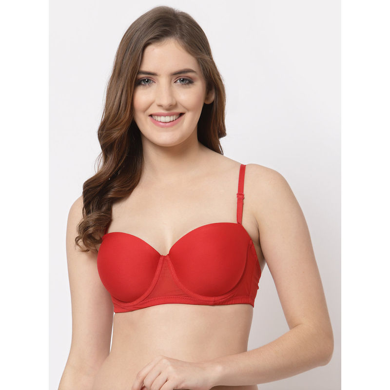 Cukoo Padded Underwired Multipurpose Bra Red (32D)
