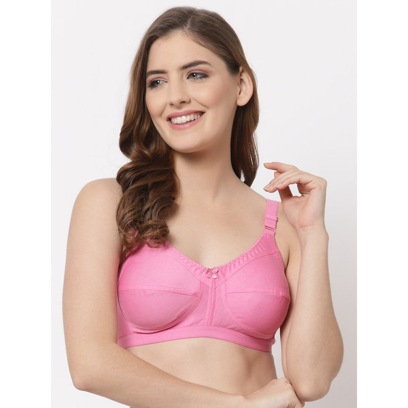 Cukoo Pure Cotton Non Padded Everyday Bra Pink (44C)