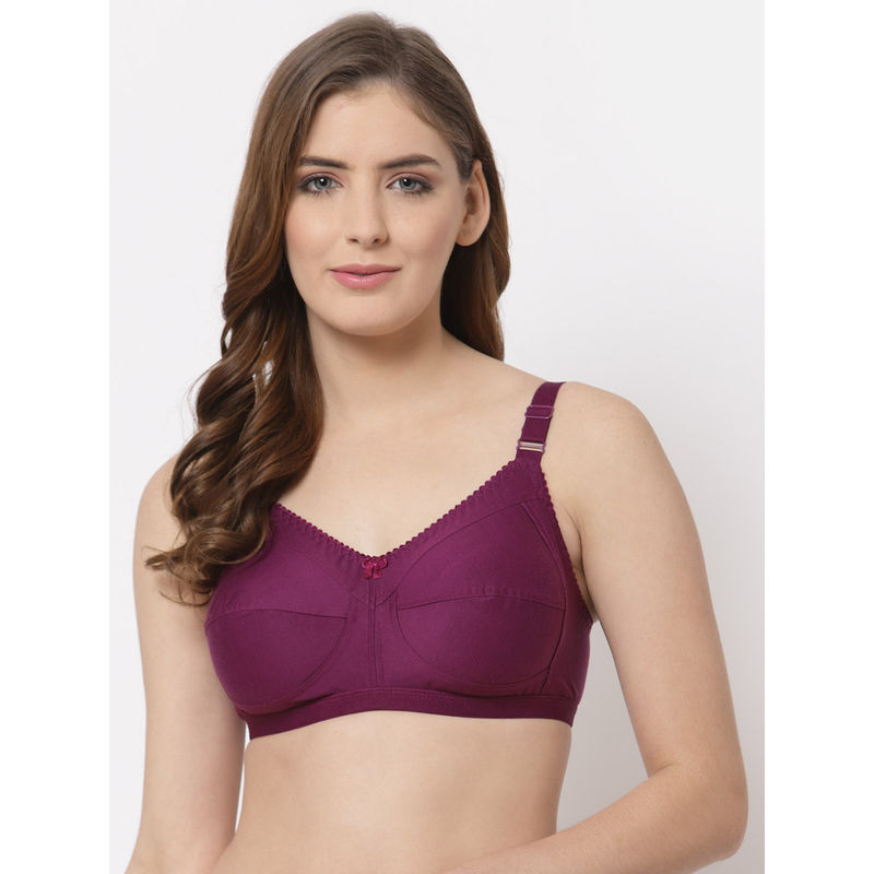 Cukoo Pure Cotton Non Padded Everyday Bra Purple (36D)