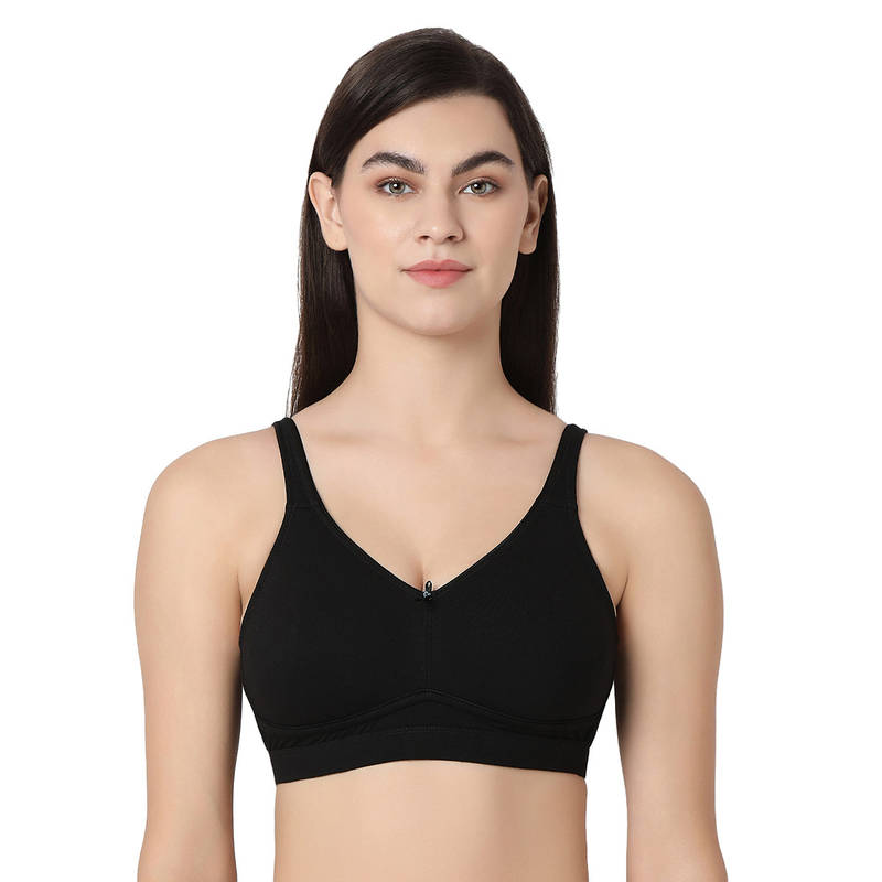 Juliet Women Non Padded T-Shirt Bra Kiara Black (34D)
