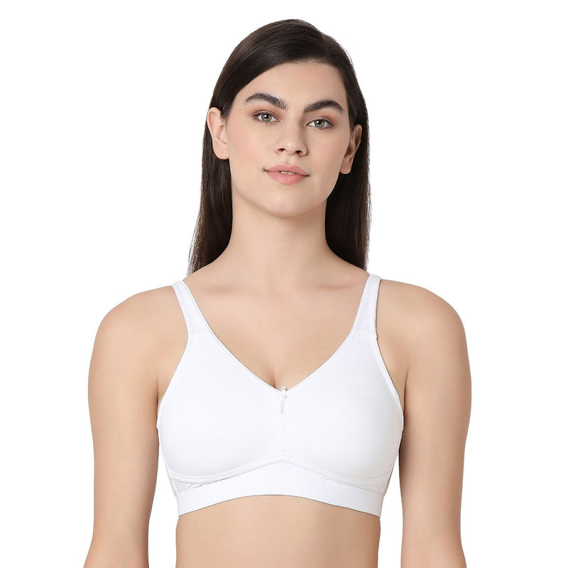 Juliet Women Non Padded T-Shirt Bra Kiara White (36DD)