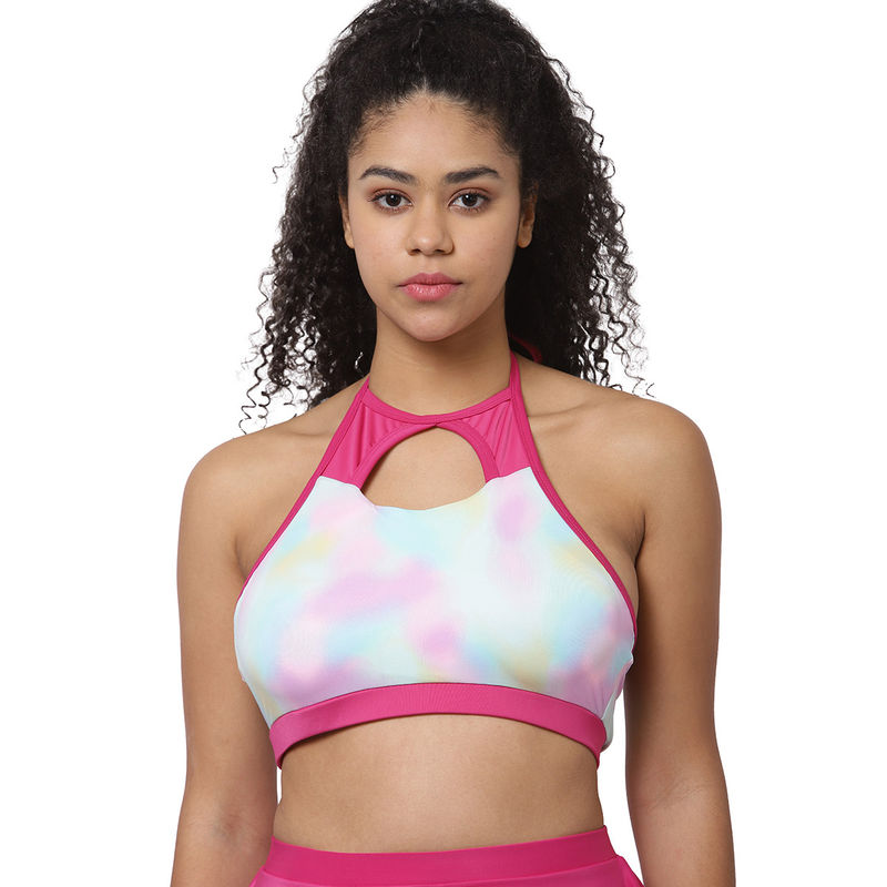 Cukoo Padded Pink Halter Neck Swim Top (XL)