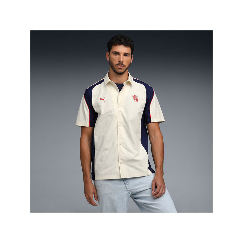 Puma Men White RCB 2026 Relaxed Fit Shirt (XS)