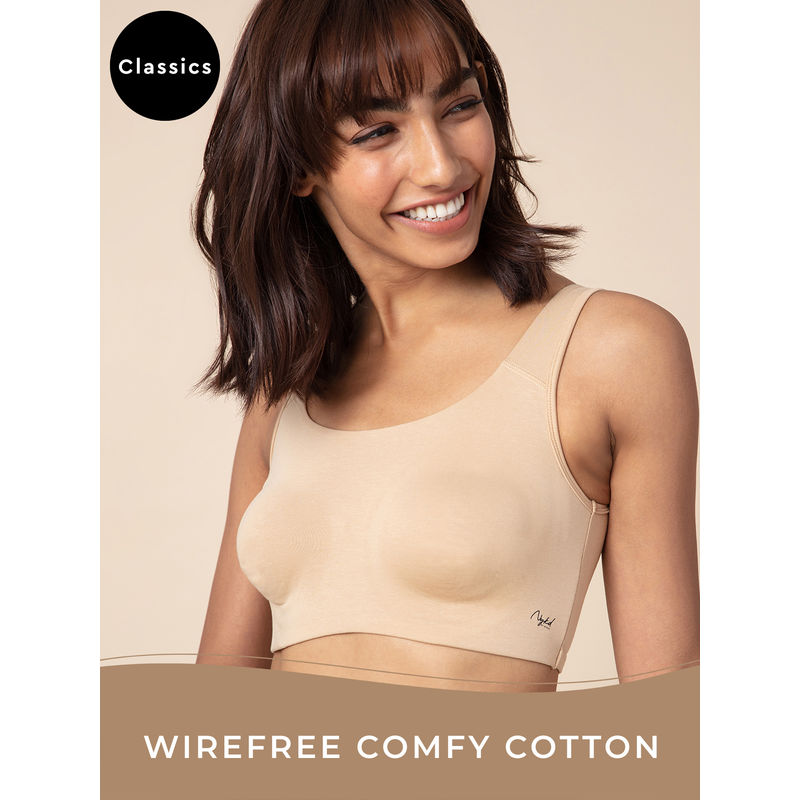 Nykd by Nykaa Soft Cup Easy-Peasy Slip-On Bra with Full Coverage - Beige NYB113 (XS)