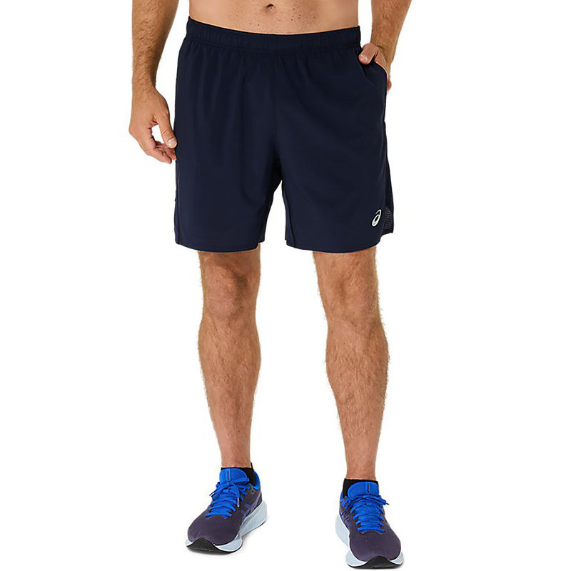 ASICS Men Navy Blue Navy Blue 7In Running Shorts (2XL)
