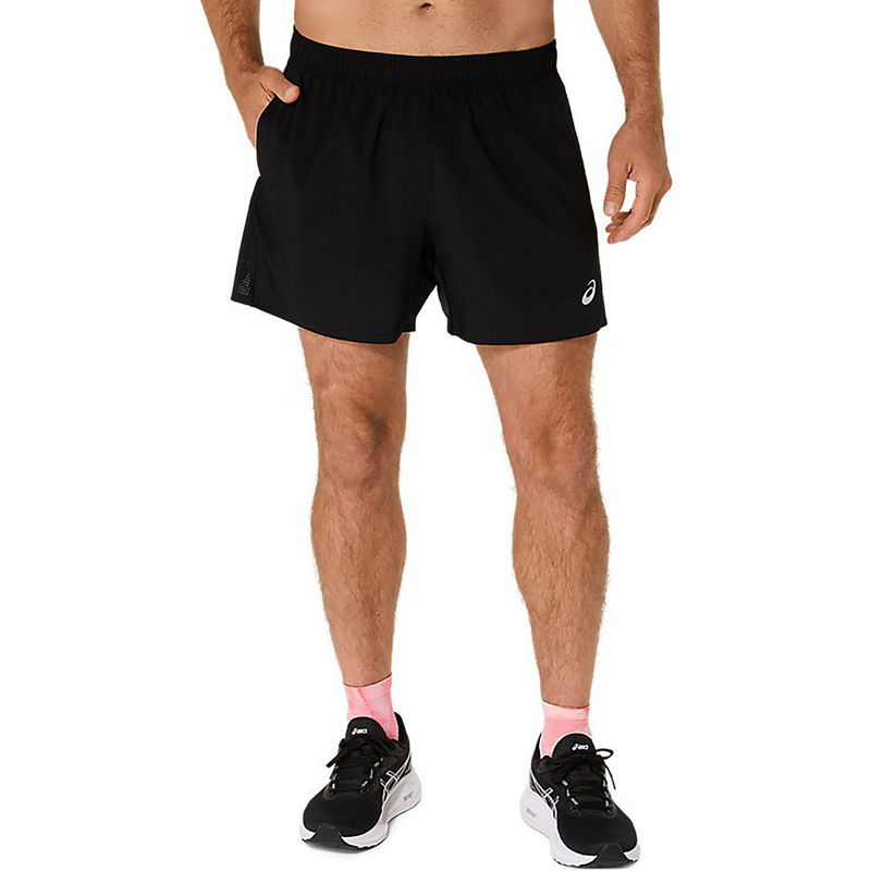 ASICS Men Black 5In Running Shorts (L)