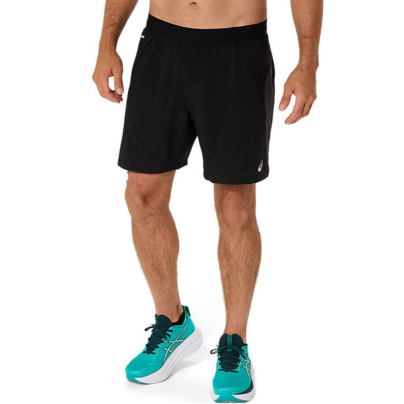 ASICS Men Black Road 7In Running Shorts (XS)