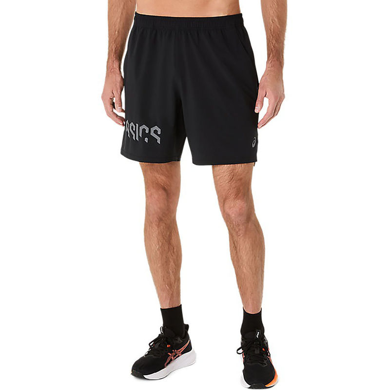 ASICS Men Black Hex Graphic Woven 7In Training Shorts (S)