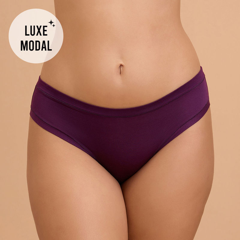 Nykd by Nykaa Super Soft Luxe Modal Bikini Panty NYP382 Eggplant (XS)