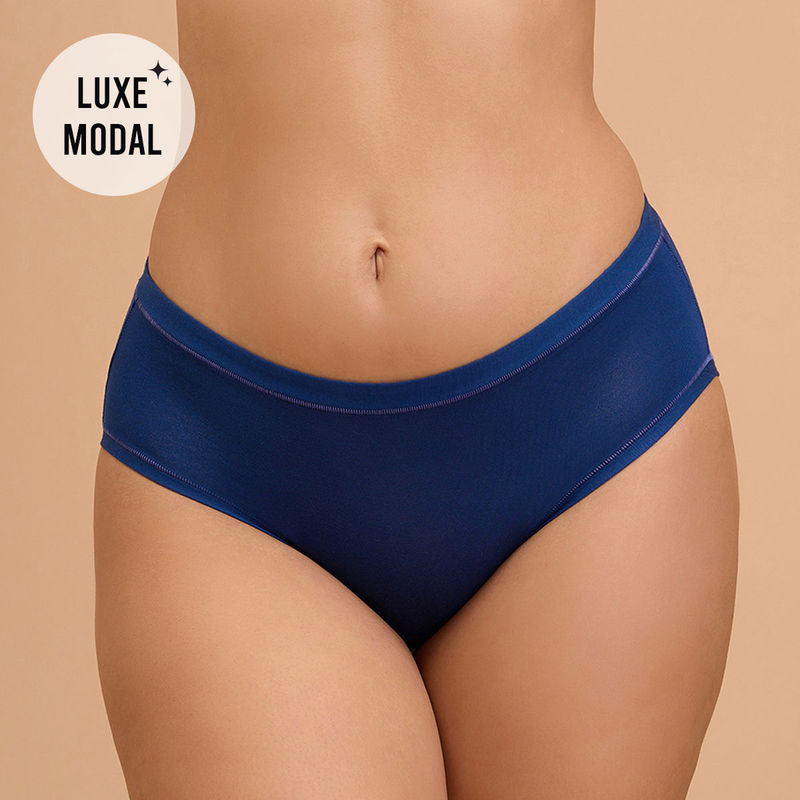 Nykd By Nykaa Modal Akin To Skin Super Soft Hipster Panty-NYP383-E-Blue (XL)