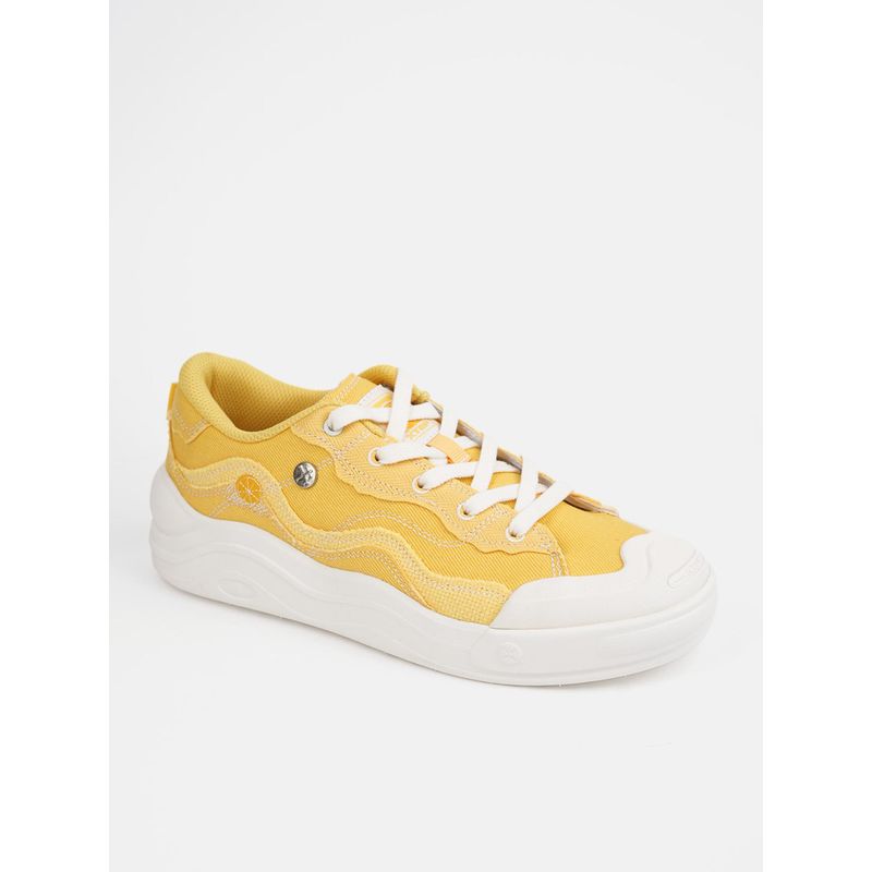 Xtep Games Series Feather Foam Series Skateboarding Shoes for Women, Okra Yellow (EU 35)