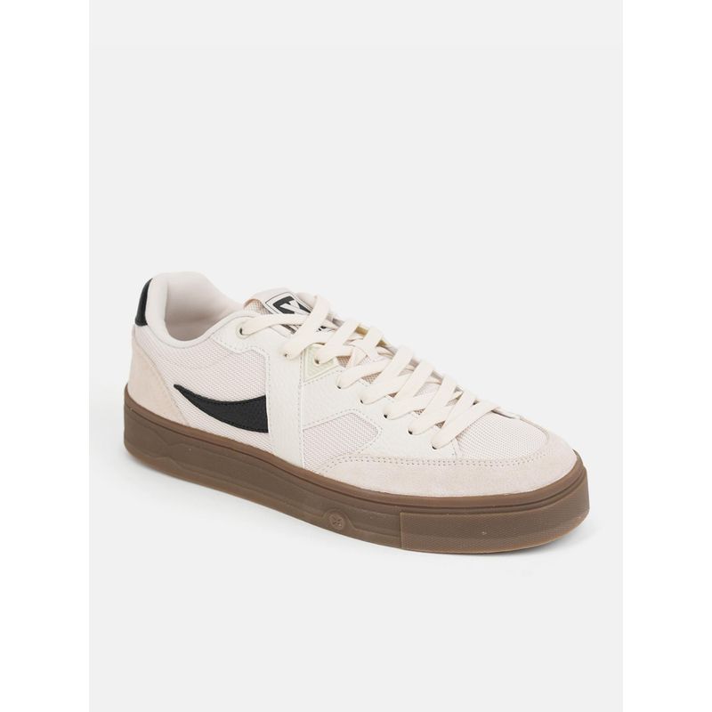 Xtep Classic Series Street Style Inspired Skateboarding Shoes for Men, Alabaster/Black (EU 40)