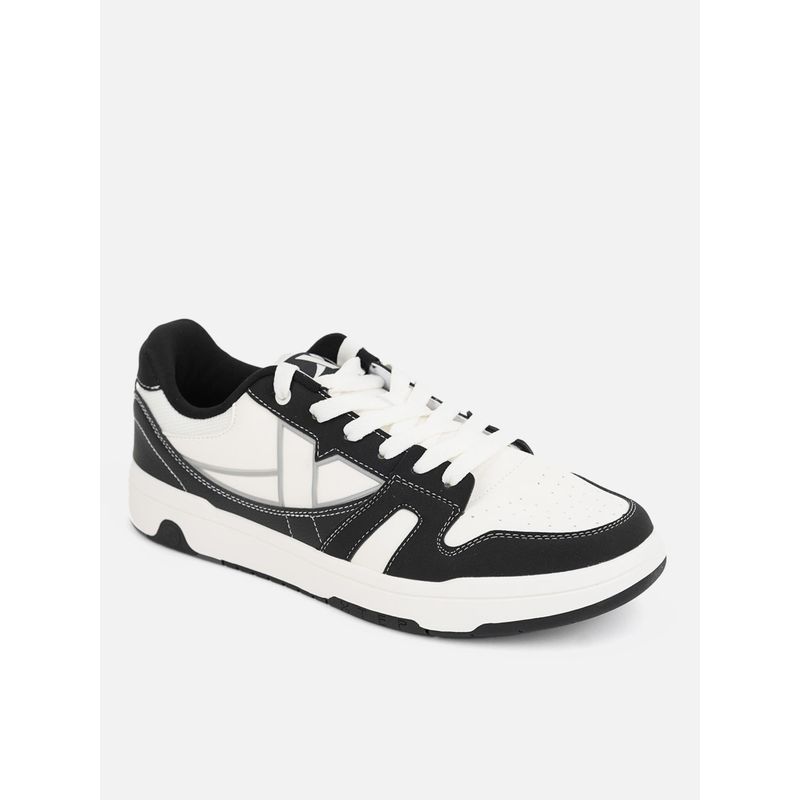 Xtep Classic Skateboarding SeriesSythetic Leather Upper Shoes for Men, Canvas White/Black (EU 40)