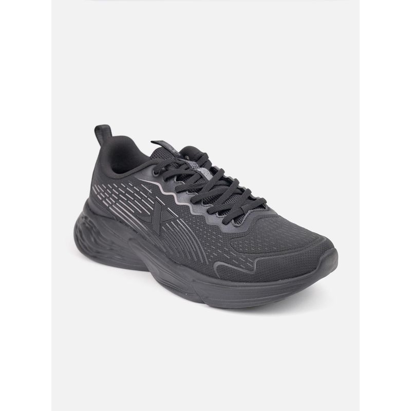 Xtep Comfort Run Series Leather Upper Ip Outsole Comfortable Running Shoes for Men, Black (EU 40)