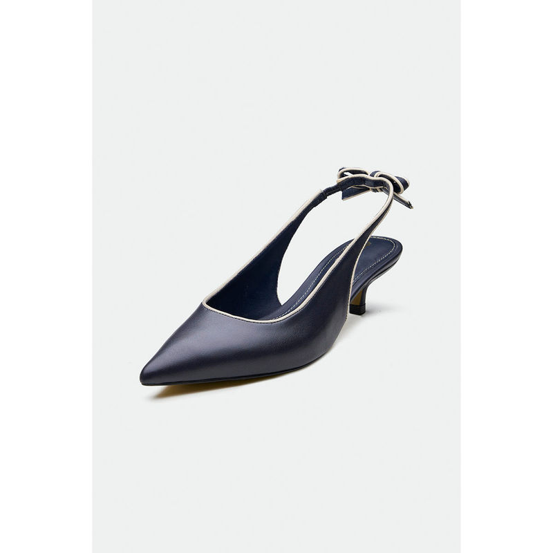 Oroh Navy Blue Hastings Kitten Heels (EURO 39)