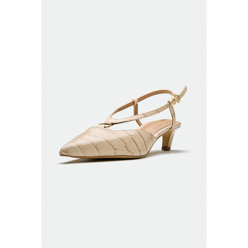 Oroh Beige Telford Kitten Heels (EURO 36)