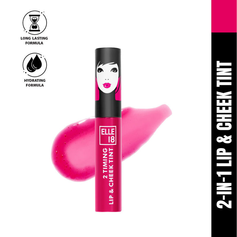 Elle 18 2 Timing Long-Lasting Hydrating Lip & Cheek Tint , Candy Floss