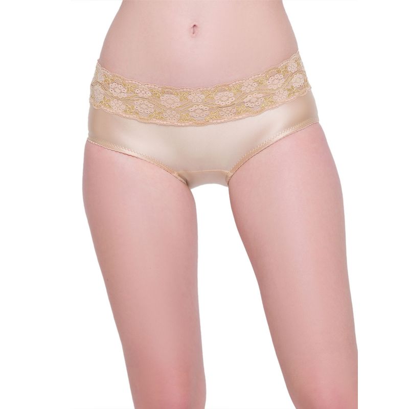 Candyskin Women Solid Mid-Waist Hipster Panty - Nude (M)