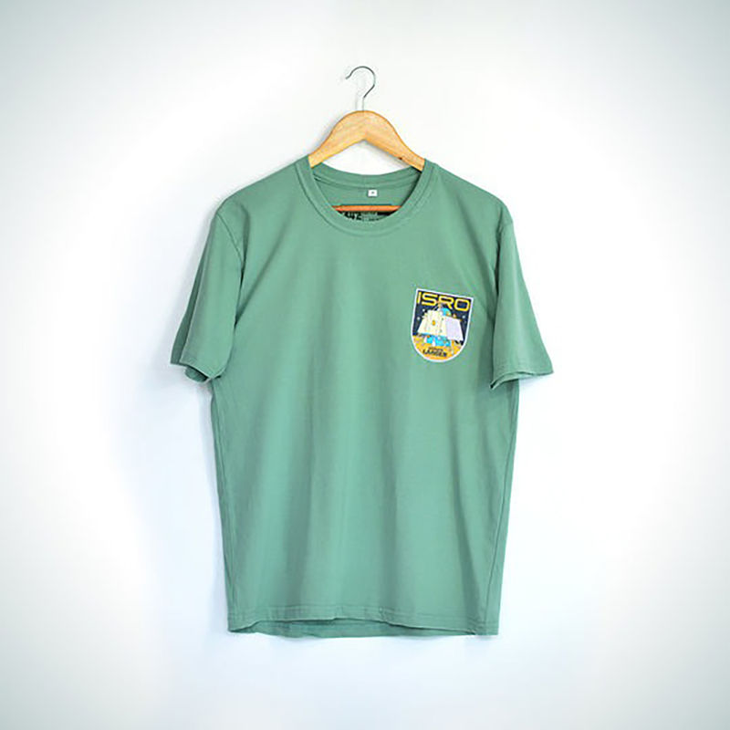 A47 ISRO Sage Green Rocket Launch T-Shirt (XL)