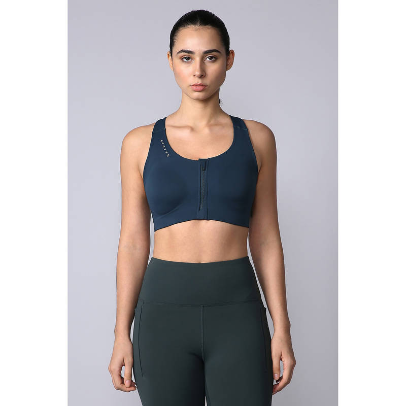 Reebok Women Navy Blue Sports Bra (XS)