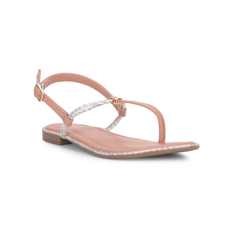 Bata Women Buckle Nude Flats (UK 3)