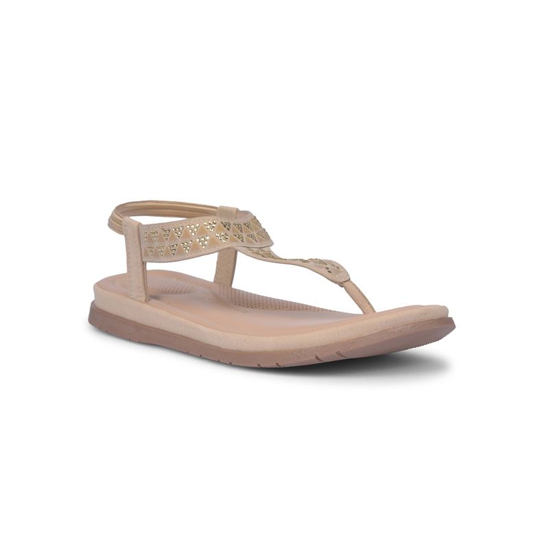 Bata Comfit Women Slip On Beige Sandals (UK 4)