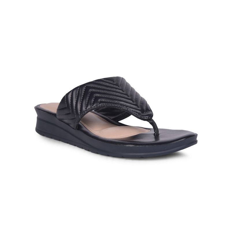 Bata Women Slip On Navy Blue Sandals (UK 3)