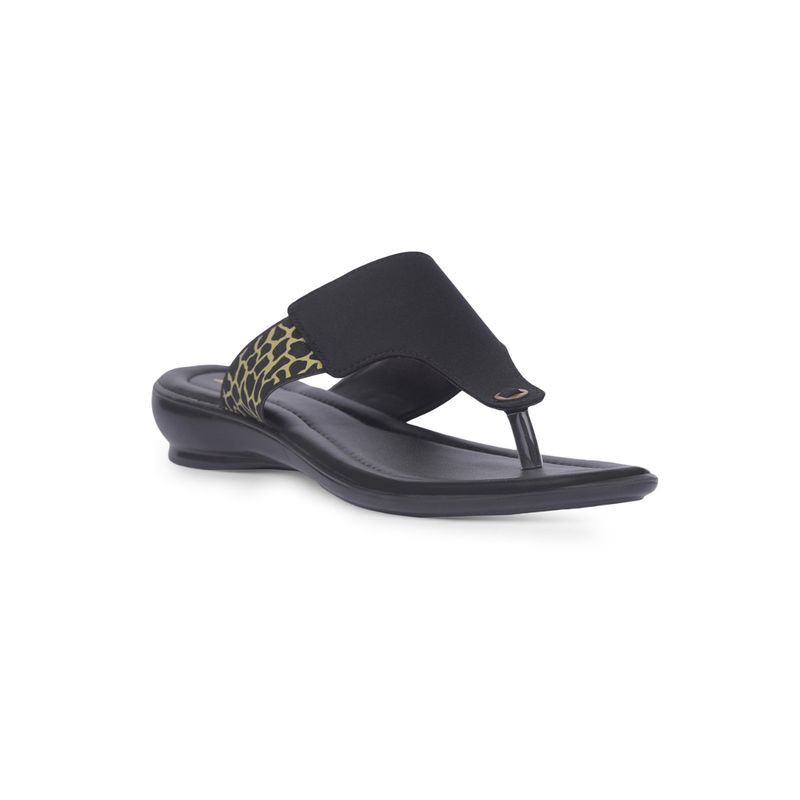 Bata Women Slip On Black Sandals (UK 4)