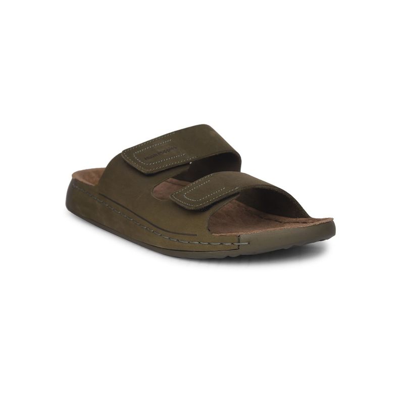 Hush Puppies Men Slip On Olive Sandals (UK 10)